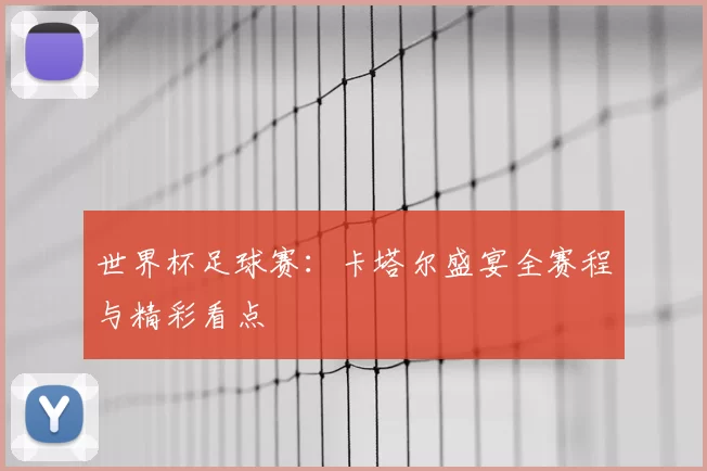 世界杯足球赛:卡塔尔盛宴全赛程与精彩看点