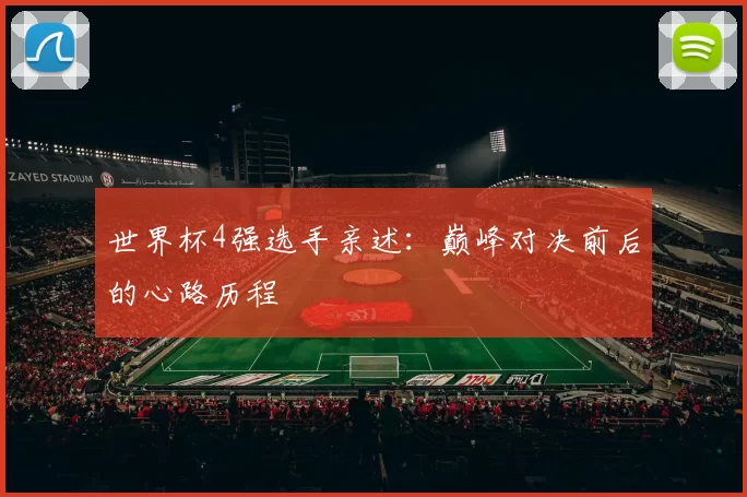 世界杯4强选手亲述：巅峰对决前后的心路历程